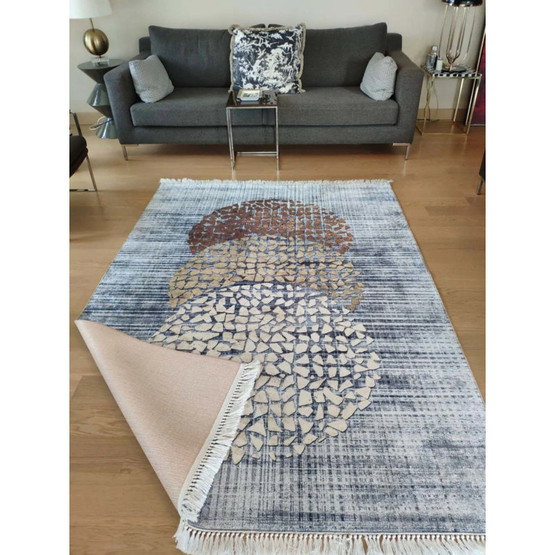 Tapis Maryemma avec envers antidérapant, Rectangle 5 pi 11 po x 6 pi 7 po