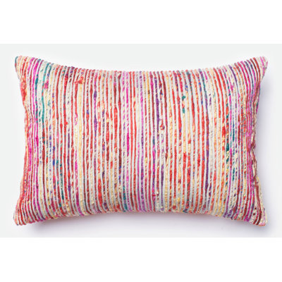 Tuttle Striped Silk Throw Pillow