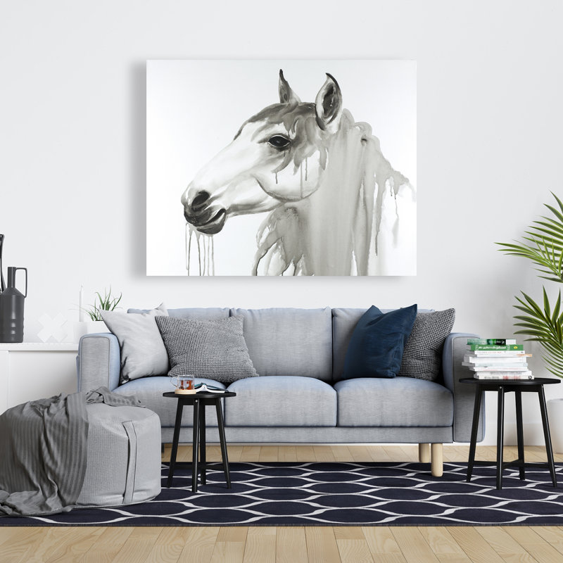 Magnifique cheval blanc - décor de chambre à coucher d'animaux de ferme