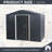 8x6 Metal Outdoor Storage Shed Black