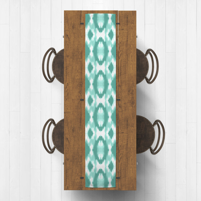 Chemin de table Bleuette, 72 po x 16 po, Bleu sarcelle