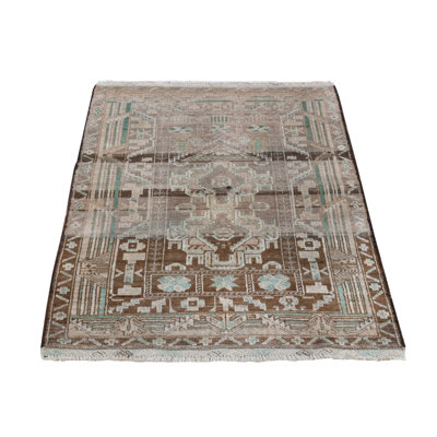 Tapis unique nouvel âge Anatonia en brun de 2 pi 9 po x 3 pi 9 po; Beige