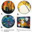Collage de palmiers colorés I sur toile-1426420972-1426420975