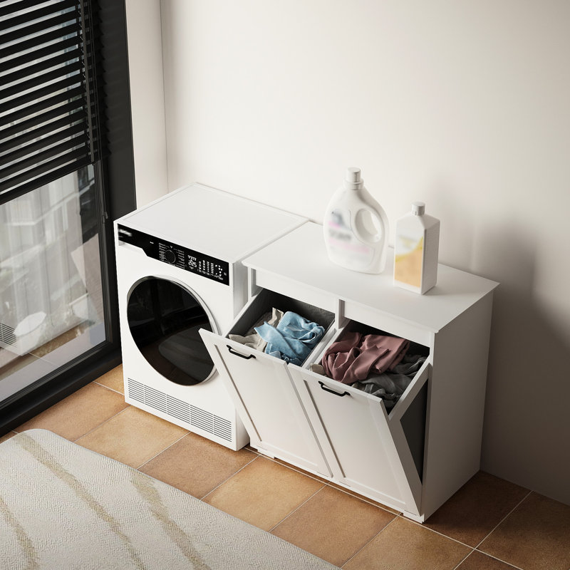 Armoire de buanderie avec porte facile à ouvrir - Accès rapide au rangement de panneau de particules fiable