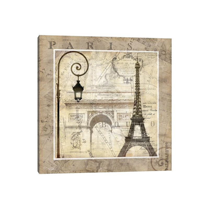 Paris Holiday by Keith Mallett - 1 Piece Wrapped Canvas Wall Art, 66.04cm H x 66.04cm W x 1.91cm D