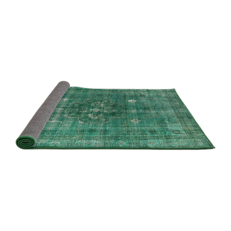 Tapis vert de style oriental, Rond 8 pi