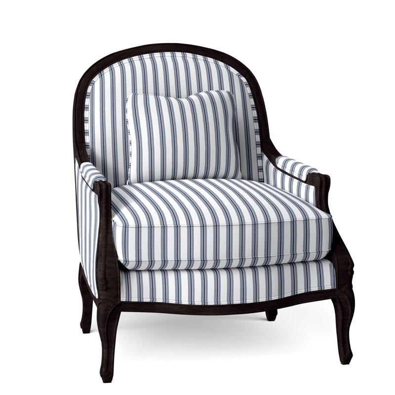 Adair Armchair, Espresso, Perigold Excel Denim