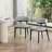 Wood Dining Chairs with Upholstered Grey Faux Leather Cushion Seat, Black Legs No Assembly Required (Set of 4)-45914957-40134682-48606748
