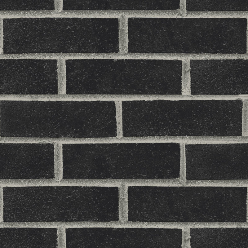 Subway - Black Brick Wallpaper, Self-adhesive