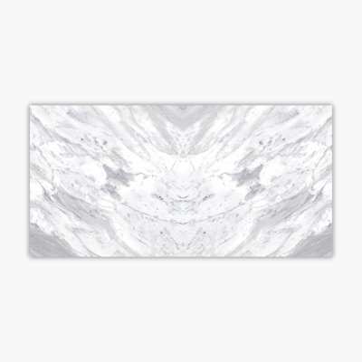 Carreau de marbre et de revêtement pour mur en porcelaine 24 po x 48 po New Bianco Carrara