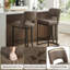 Tabouret de bar moderne en similicuir avec cadre en métal, tabourets de bar modernes à hauteur de comptoir avec dossier découpé, ensemble de 4-1771480962-1771480967