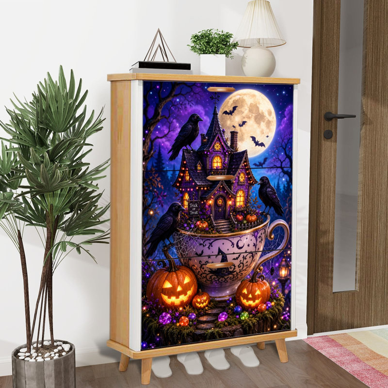 Armoire de rangement pour chaussures avec 3 tiroirs rabattables pour la maison hantée