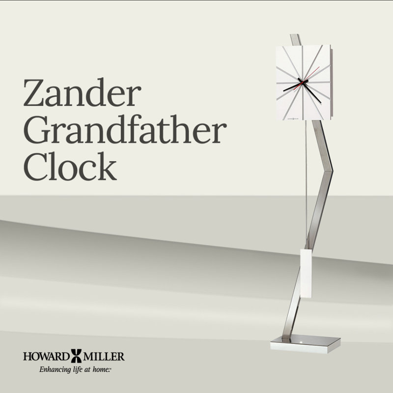 Zander 77.5" H Metal Grandfather Clock