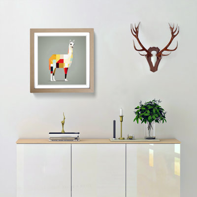 Llama Suprematism No.4 - Framed Print