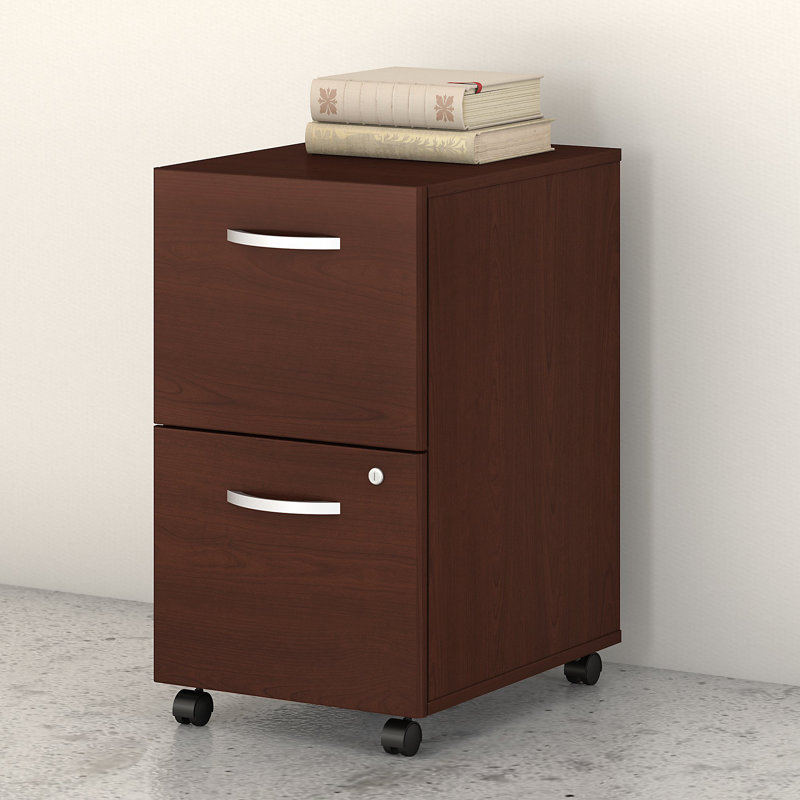 Studio C 16'' Wide 2 -Drawer Mobile File Cabinet, Harvest Cherry