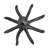 Tidal Reach Decorative Black Octopus Sculpture (4.5-inch)-1670624780
