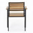 Patio Chair Wood and Metal Chair(Set of 2)