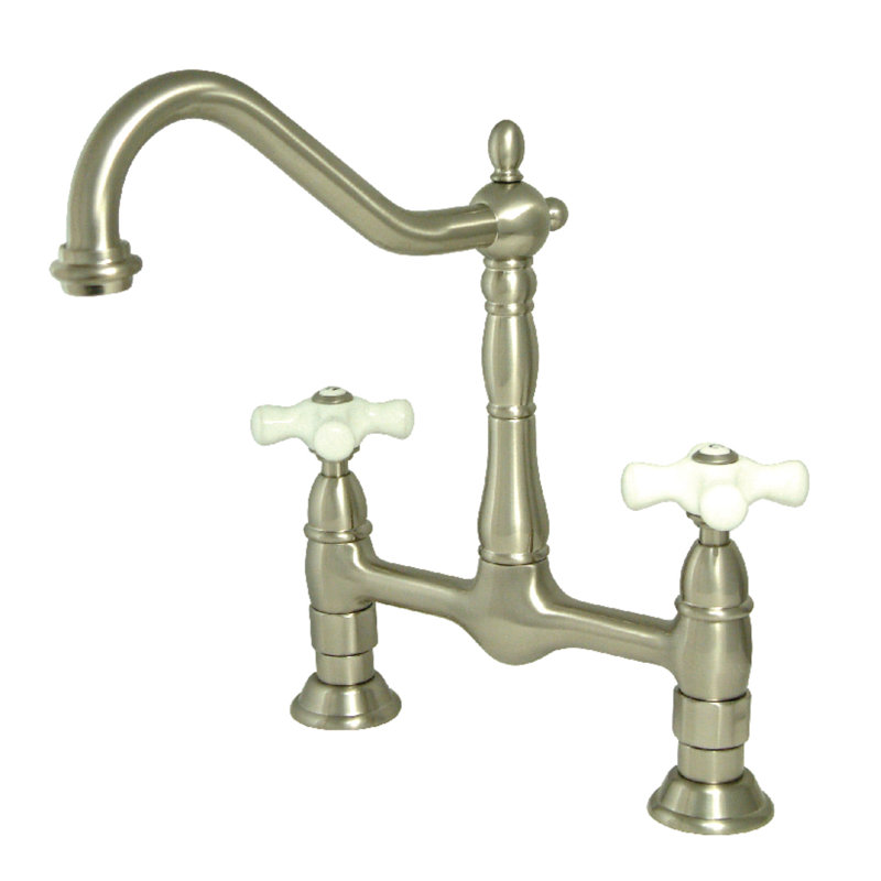 Robinet de pont Heritage, Nickel brossé