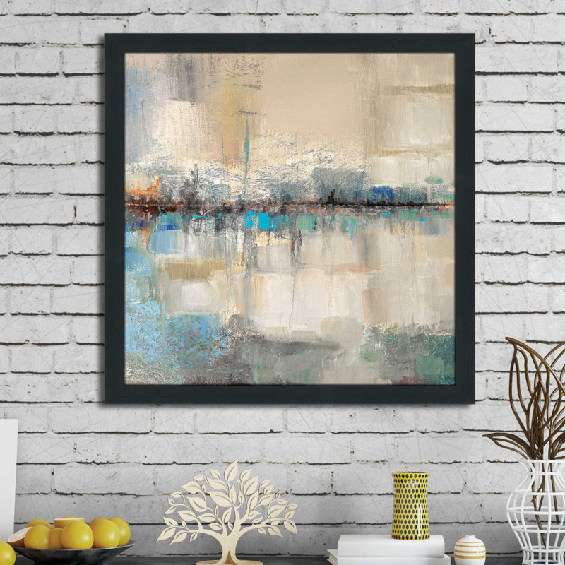 Shoreline Reflection II par Ruane Manning - reproduction de cadre photo, H 33,5 po x l 33,5 po x P 0,75 po