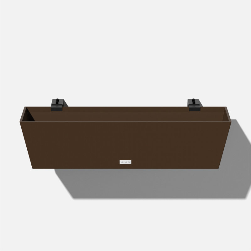 Espresso 36" Recycled Plastic Railing Planter Box