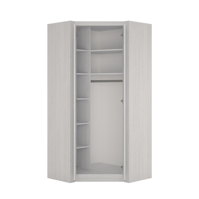 Hanley 2 Door Wardrobe, White /pink