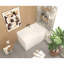 Baignoire autoportante en acrylique de 43 po, forme rectangulaire spacieuse, trop-plein chromé et bonde escamotable certifiée CUPC, finition blanc brillant