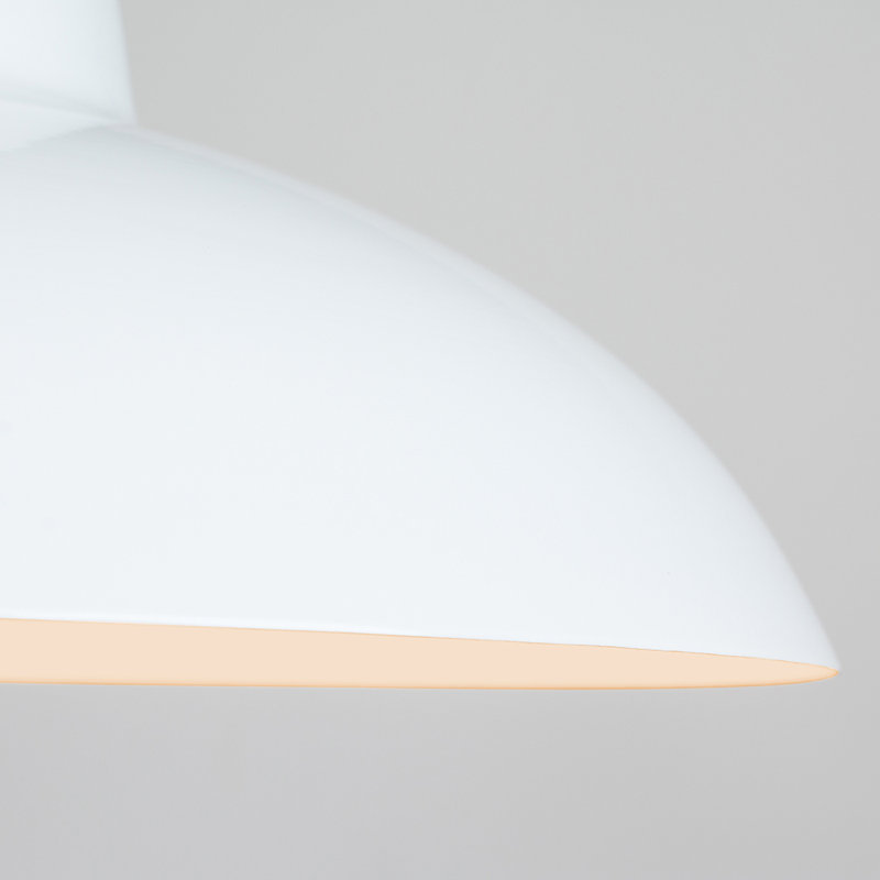12cm H Metal Bowl Pendant Shade ( Clip On ), White