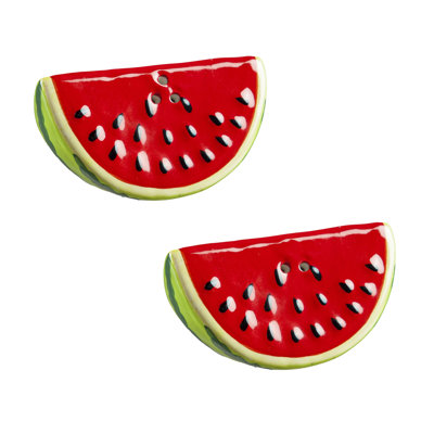 Watermelon Slices Ceramic Salt and Pepper Shaker Set