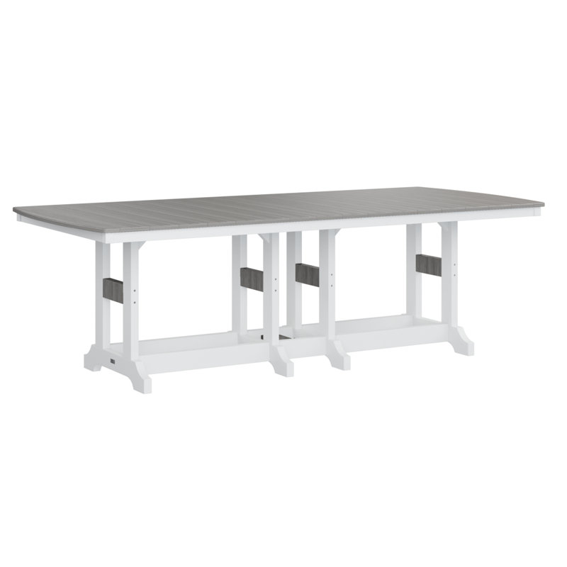 Table de salle à manger rectangulaire Calabria, Bois flottant gris, H 30,87 po x l 96 po x P 44 po