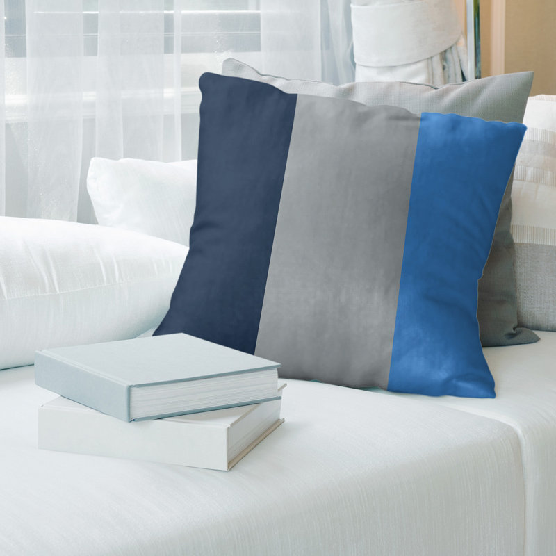 Coussin décoratif , 18 po x 18 po, Gris, Faux lin