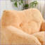 Grand fauteuil à billes avec accoudoirs - Canapé paresseux en mousse haute densité pour adultes | Fausse fourrure | Profondeur de l'assise: 47,3-137180014