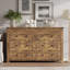Commode double à 6 tiroirs Jaretssi l 42,7 pi, commode avec poignée carrée en métal-28945766