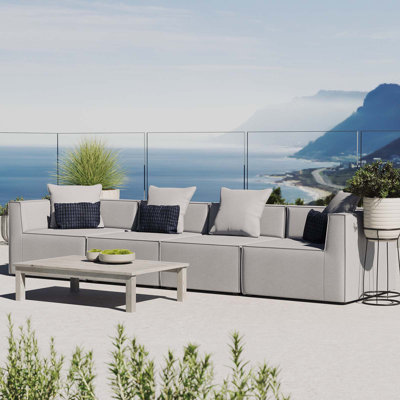 Modway Saybrook Outdoor Patio Upholstered 4-Piece Sectional Sofa by Modway