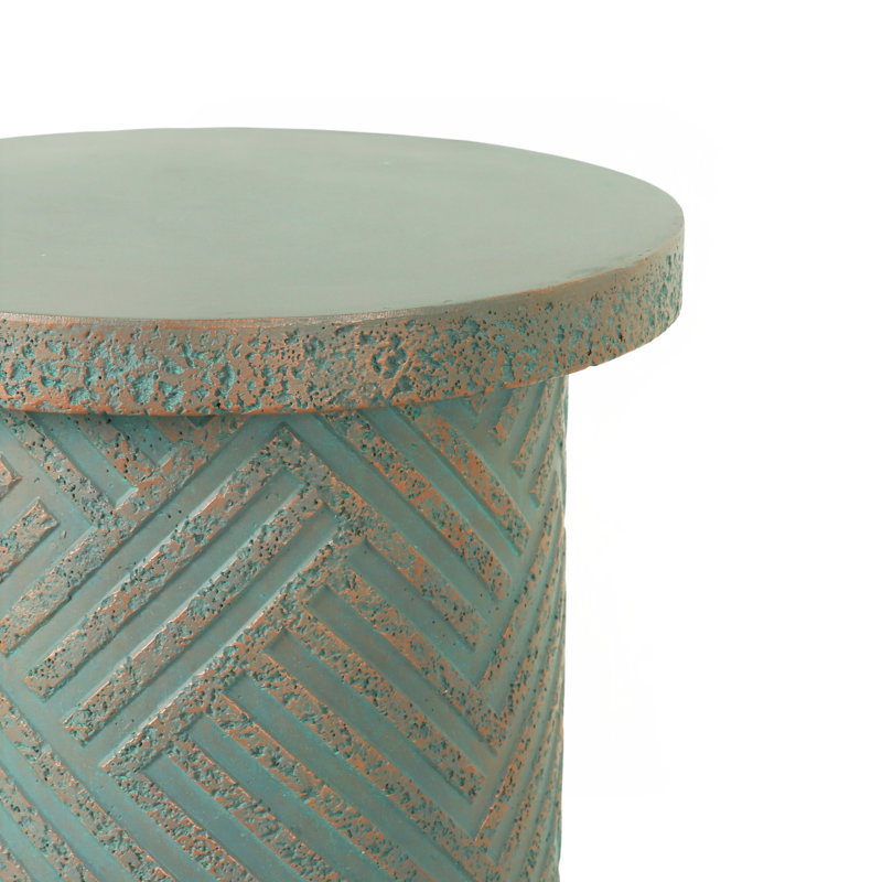 Patio Round Cement Side Table