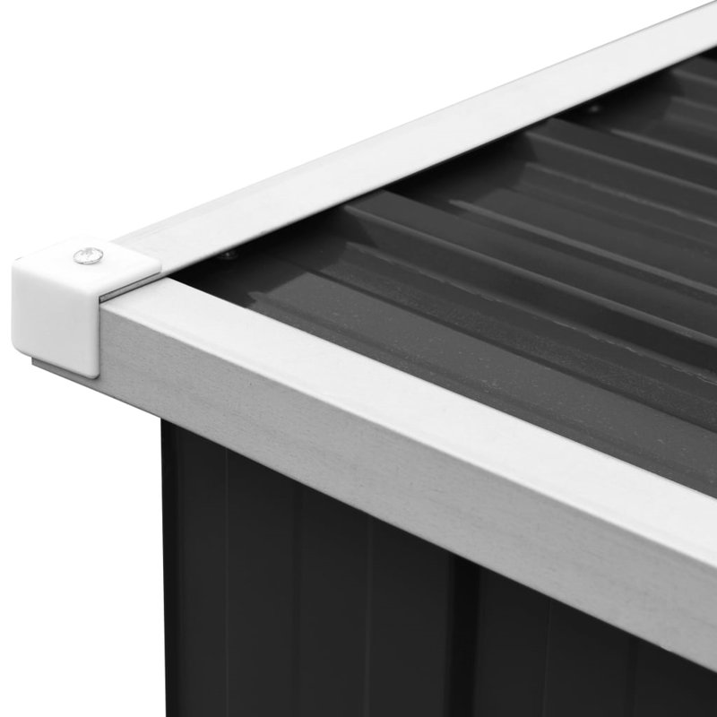 330cm W x 84cm D Metal Log Store, Grey