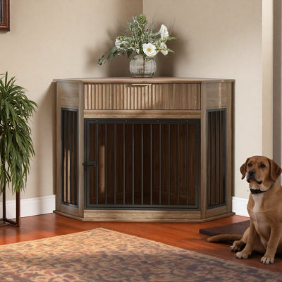 44.6'' Corner Mdf Dog Crate