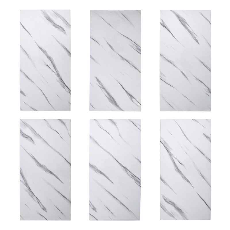 Andreika 30cm x 60cm PVC Singular Tile in White