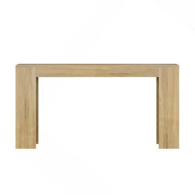 Extra-Long Entryway Table, Farmhouse Style Console For Narrow Spaces, Oak-Colored, Durable And Versatile
