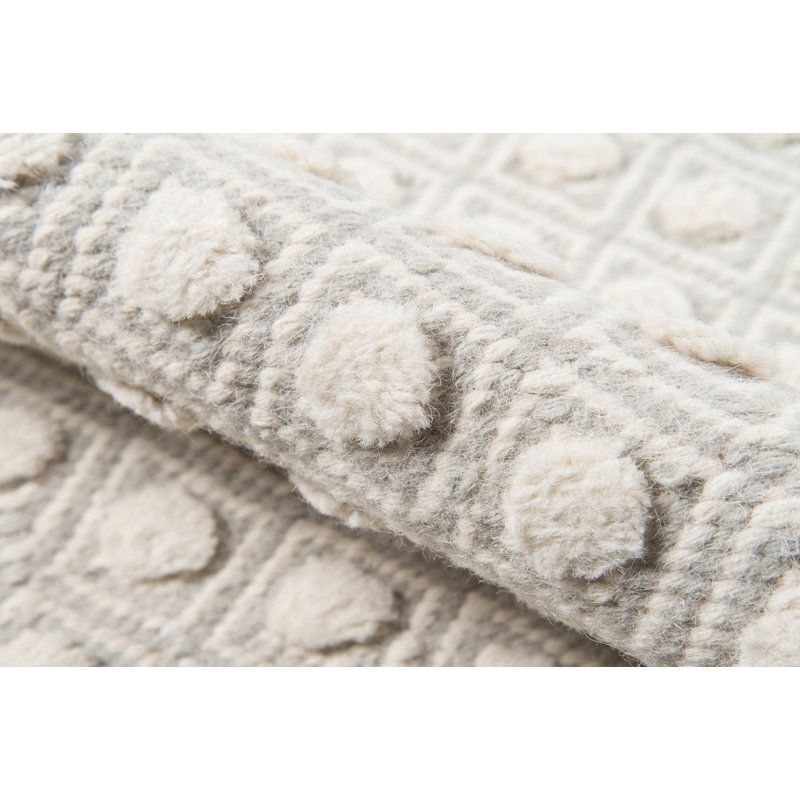 Langdon Wool Geometric Area Rug in Gray, Rectangle 8'6" x 11'6"