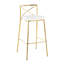 Ensemble de 2 tabourets de bar 30 "Modern Charlotte Modern - cadre en métal doré blanc par LumiSource