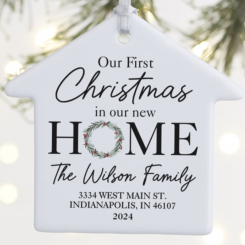 Ornement personnalisé «First Christmas In Our Home», Oui