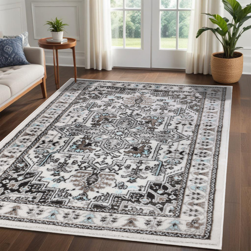 Tapis intérieur médaillon tribal Einsgrove, Rectangulaire 8 pi x 10 pi