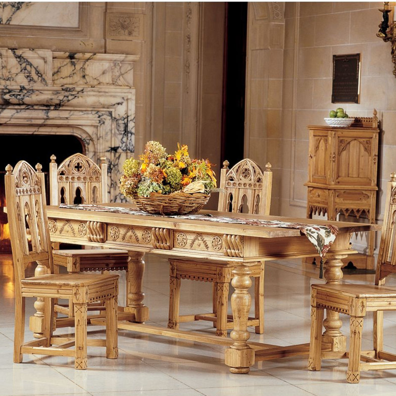 Guillermo Pine Solid Wood Top Dining Table