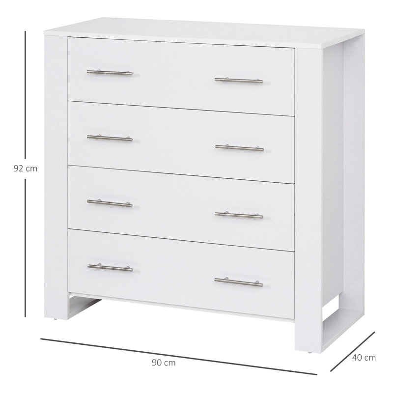 Darlene 90cm W 4 - Drawer Chest of Drawers
