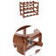 Solid Wood Tabletop Wine Bottle Rack Brown