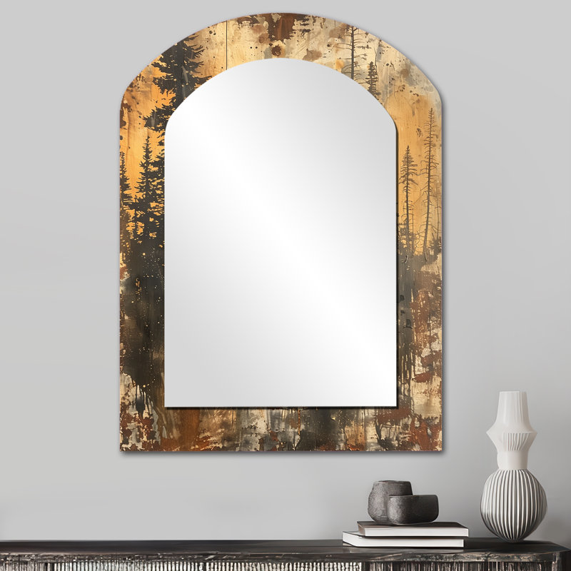 Miroir mural arqué sur métal Bigfoot, 34 po x 25 po