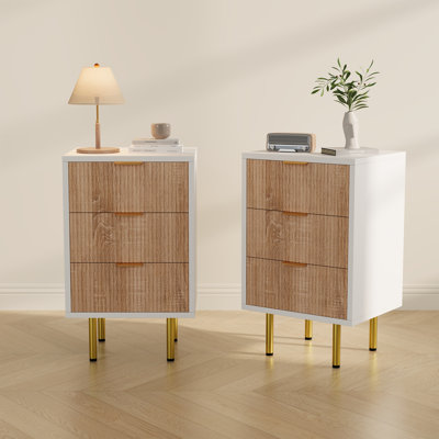 40cm W Manufactured Wood Bedside Table