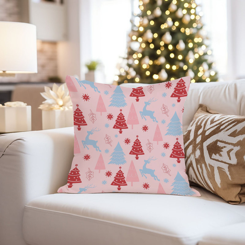 Holiday Christmas Tree Pattern IV Modern, 18"H x 18"W