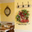 Couronne de Noël polyvalente 1 pièce avec couronne de ramassage rétro rouge à motif de carreaux Buffalo, décorations de couronne suspendue pour les fêtes