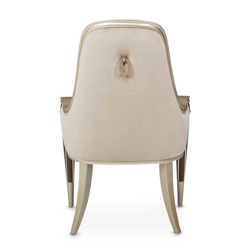 Villa Cherie Tufted Dining Arm Chair, Hazelnut